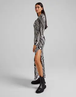 خرید پیراهن ساتن بلند زنانه برشکا کد 209122 | بانی استایل