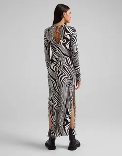 خرید پیراهن ساتن بلند زنانه برشکا کد 209122 | بانی استایل