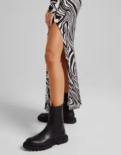 خرید پیراهن ساتن بلند زنانه برشکا کد 209122 | بانی استایل