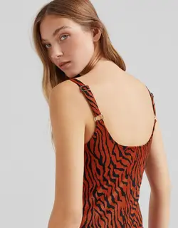 خرید پیراهن طرح دار زنانه برشکا کد 209116 | بانی استایل