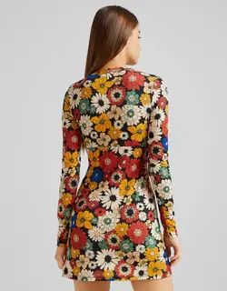 خرید پیراهن گلدار زنانه برشکا کد 209114 | بانی استایل