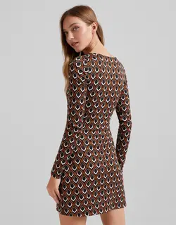 خرید پیراهن طرح دار زنانه برشکا کد 209112 | بانی استایل