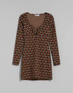 خرید پیراهن طرح دار زنانه برشکا کد 209112 | بانی استایل