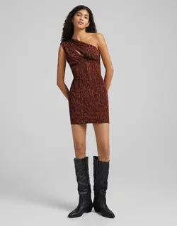 خرید پیراهن طرح دار زنانه برشکا کد 209109 | بانی استایل