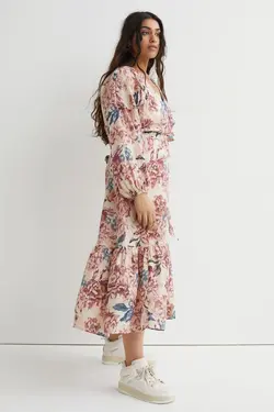 خرید پیراهن بلند زنانه اچ اند ام کد 202039 | بانی استایل