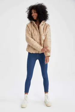 خرید کاپشن چرم زنانه دفکتو کد 200636 | بانی استایل