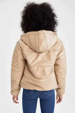 خرید کاپشن چرم زنانه دفکتو کد 200636 | بانی استایل