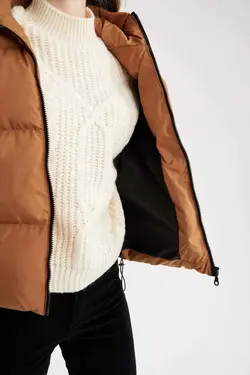 خرید کاپشن کلاه دار زنانه دفکتو کد 200599 | بانی استایل