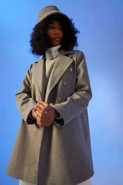 خرید پالتو کوتاه زنانه دفکتو کد 200594 | بانی استایل