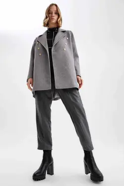 خرید پالتو کوتاه زنانه دفکتو کد 200594 | بانی استایل