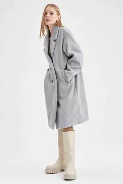 خرید پالتو بلند زنانه دفکتو کد 200593 | بانی استایل