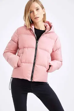 خرید کاپشن کلاه دار زنانه دفکتو کد 200608 | بانی استایل