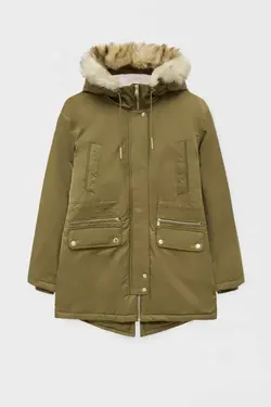 خرید کاپشن کلاه دار زنانه پول اند بیر کد 197230 | بانی استایل