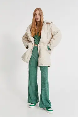 خرید کاپشن بلند زنانه پول اند بیر کد 196582 | بانی استایل