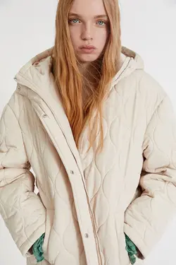 خرید کاپشن بلند زنانه پول اند بیر کد 196582 | بانی استایل