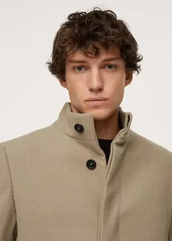 خرید پالتو پشمی مردانه منگو کد 188601 | بانی استایل