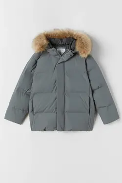 خرید کاپشن پر پسرانه زارا کد 183734 | بانی استایل