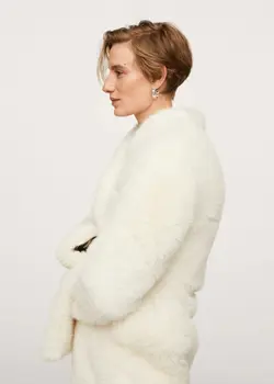 خرید پالتو خزدار زنانه منگو کد 181528 | بانی استایل