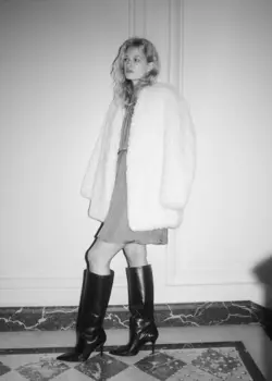 خرید پالتو خزدار زنانه منگو کد 181528 | بانی استایل