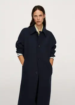 خرید پالتو پشمی زنانه منگو کد 181516 | بانی استایل