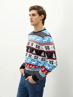 خرید پلیور کریسمس مردانه ال سی وایکیکی کد 180153 | بانی استایل