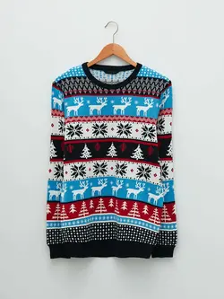 خرید پلیور کریسمس مردانه ال سی وایکیکی کد 180153 | بانی استایل