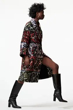 خرید پالتو ژاکارد زنانه زارا کد 178587 | بانی استایل