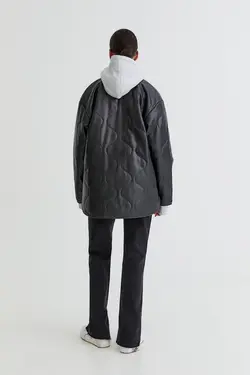 خرید کاپشن چرمی زنانه پول اند بیر کد 196587 | بانی استایل