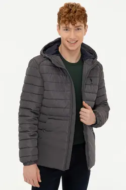 خرید کاپشن کلاه دار مردانه یو اس پولو کد 176006 | بانی استایل