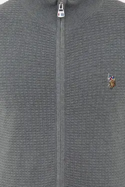 خرید ژاکت زیپ دار مردانه یو اس پولو کد 175174 | بانی استایل