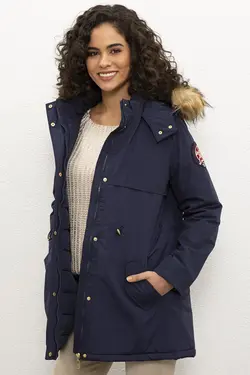 خرید کاپشن کلاه دار زنانه یو اس پولو کد 174339 | بانی استایل