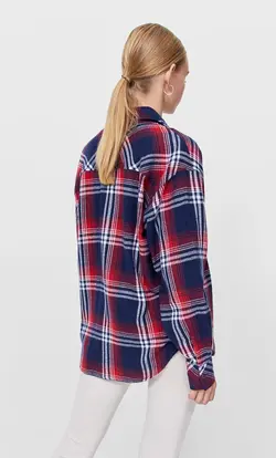 خرید شومیز چهارخانه زنانه استرادیواریوس کد 160515 | بانی استایل