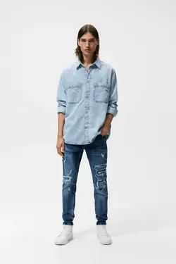 خرید شلوار جین مردانه زارا کد 156010 | بانی استایل