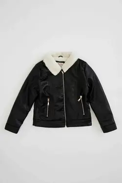 خرید کاپشن چرم دخترانه دفکتو کد 152703 | بانی استایل