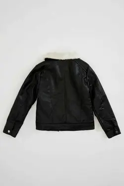 خرید کاپشن چرم دخترانه دفکتو کد 152703 | بانی استایل