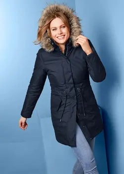 خرید کاپشن بلند کلاه دار زنانه چیبو کد 151987 | بانی استایل