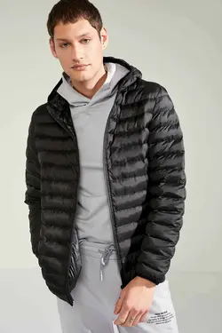 خرید کاپشن کلاه دار مردانه دفکتو کد 147195 | بانی استایل