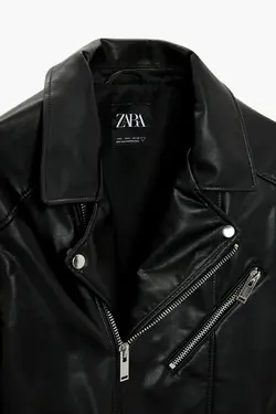 خرید کاپشن چرم مردانه زارا کد 138575 | بانی استایل