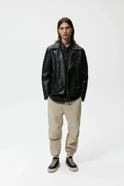 خرید کاپشن چرم مردانه زارا کد 138575 | بانی استایل