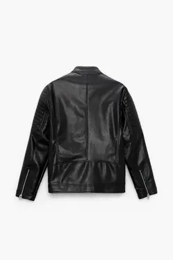 خرید کاپشن چرم مردانه زارا کد 138574 | بانی استایل