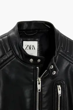 خرید کاپشن چرم مردانه زارا کد 138574 | بانی استایل