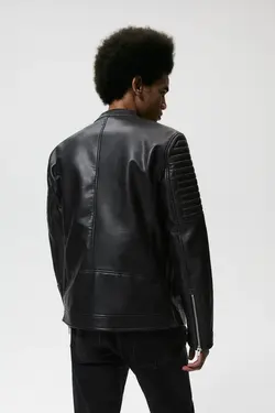 خرید کاپشن چرم مردانه زارا کد 138574 | بانی استایل