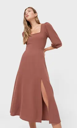 خرید پیراهن میدی زنانه استرادیواریوس کد 130365 | بانی استایل