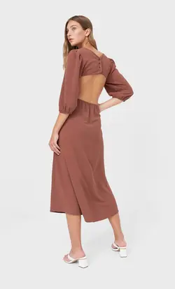 خرید پیراهن میدی زنانه استرادیواریوس کد 130365 | بانی استایل