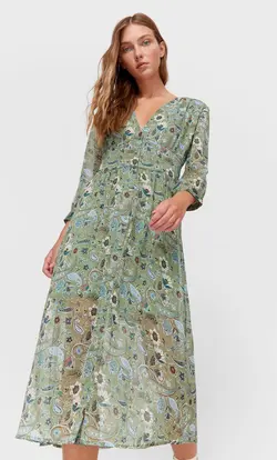 خرید پیراهن میدی زنانه استرادیواریوس کد 130361 | بانی استایل