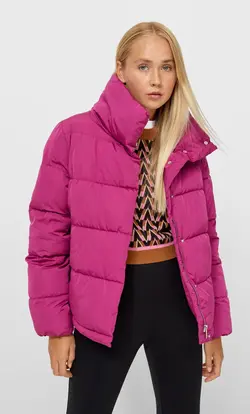 خرید کاپشن پفی زنانه استرادیواریوس کد 129727 | بانی استایل