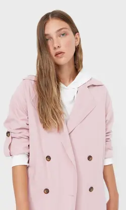 خرید بارانی زنانه استرادیواریوس کد 127792 | بانی استایل