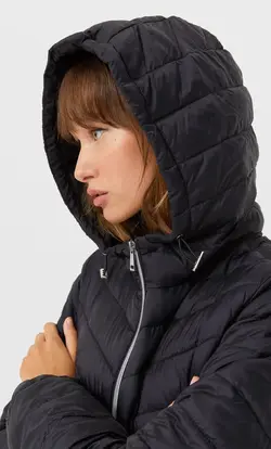 خرید کاپشن پفی زنانه استرادیواریوس کد 127620 | بانی استایل