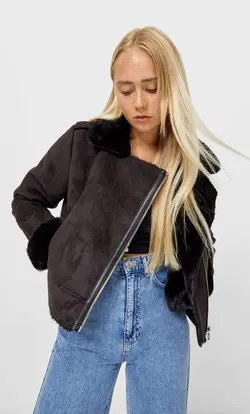 خرید کاپشن زنانه استرادیواریوس کد 129781 | بانی استایل