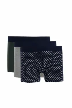 خرید شورت باکسر مردانه بسته 3 عددی دفکتو کد 125448 | بانی استایل